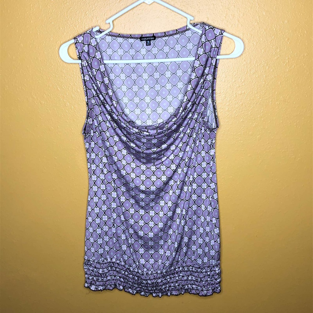Maurices Tank Top Purple Slouch Neck Sleeveless, M